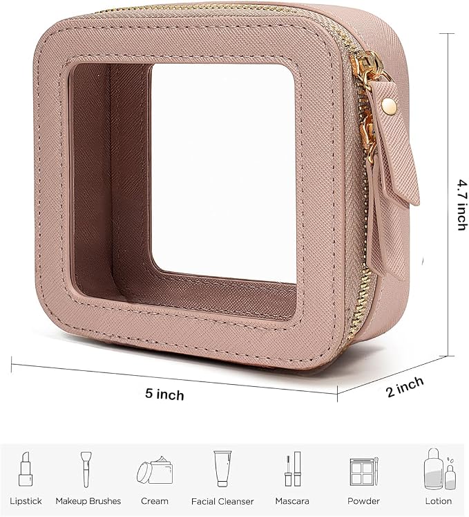 Travel Clear Makeup Bag Set, TSA Approved Cosmetic Bag Case - Image 5