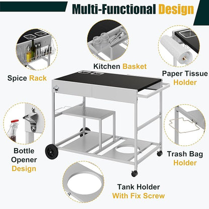 Shintenchi Pizza Oven Cart Table - Image 7