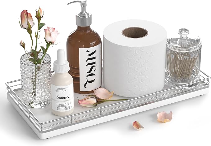 Oak Bathroom Toilet Tank Tray, Vanity Tray by Focusonit