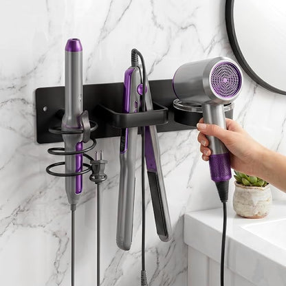 Blow Dryer Holder Wall Mounted – 3-in-1 Hair Tool Organizer Wall Mount - Image 6