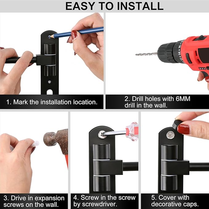 Motorcycle Helmet Holder Wall Mount, Helmet Hanger 180° Rotation Helmet Rack - Image 6