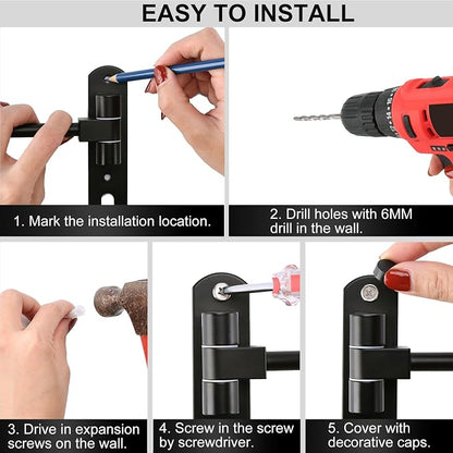 Motorcycle Helmet Holder Wall Mount, Helmet Hanger 180° Rotation Helmet Rack - Image 6