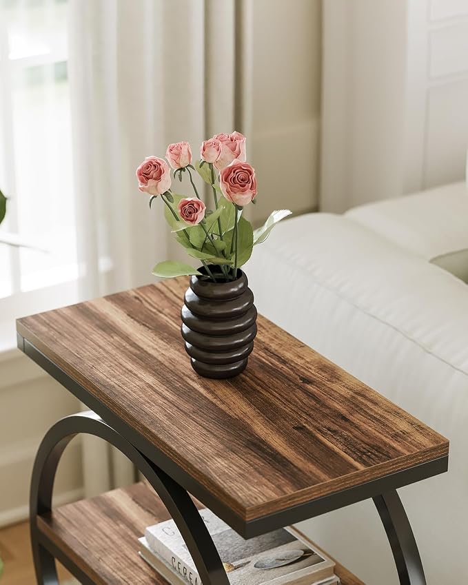 LITTLE TREE End Table, 3-Tier Side Table, Slim Sofa Side Table - Image 5