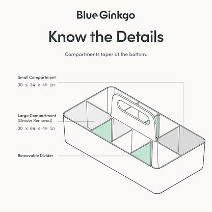 BLUE GINKGO Stackable Organizer Caddy – Korean-Made Portable Tote - Image 4