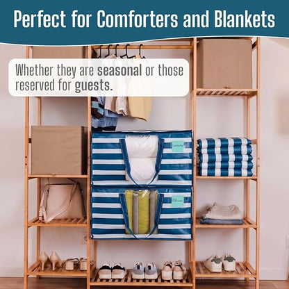 VENO 6 Pack Heavy Duty Moving Bags, Clothes and Comforter Storage Bags - Image 8