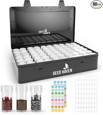 Seed Organizer Storage Box, Seed Holder Packet Organizer, Seed Vault Container by CraftSaints