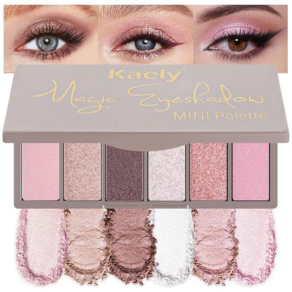 6 Colors Mini Pink Eye Shadow Palette Makeup by HHLTOH