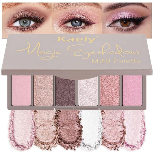 6 Colors Mini Pink Eye Shadow Palette Makeup by HHLTOH