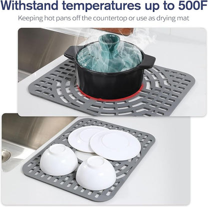 Silicone Sink Protector for Kitchen Sink 12“x16" – Flexible Sink Mat, Heat - Image 6