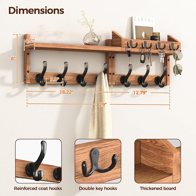 Evermagin 29" Coat Rack Wall Mount - Image 2