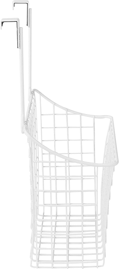 Spectrum Large Over Cabinet Door Organizer White Wire Storage Basket - Image 4