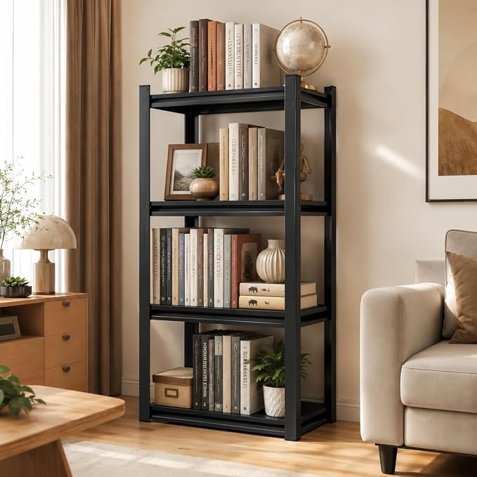 Heavy Duty Metal Bookshelf Adjustable Storage Shelving Unit by PRESTELION