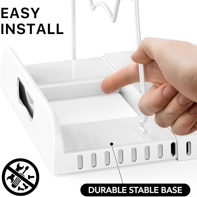 Simple Houseware Expandable Pan Organizer Rack, 10 Adjustable Compartments - Image 5