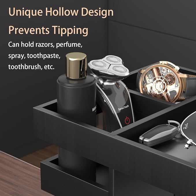 360 Rotating Cologne Organizer for Men and Women, Large Wood Perfume Stand and - Image 2