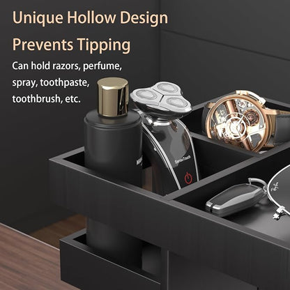 360 Rotating Cologne Organizer for Men and Women, Large Wood Perfume Stand and - Image 2