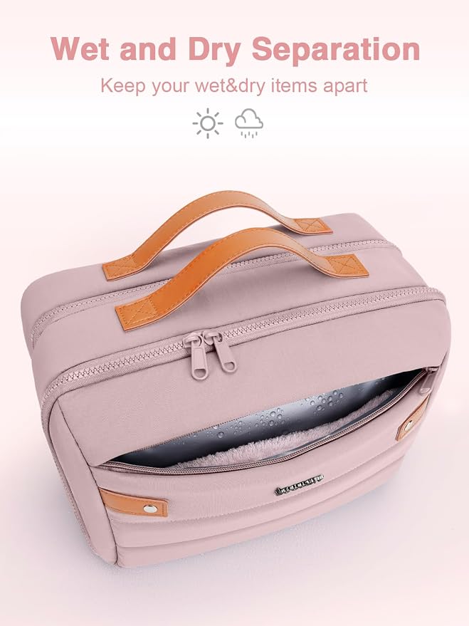 Women's Hanging Toiletry Bag, Waterproof Travel Cosmetic Organizer - Image 4