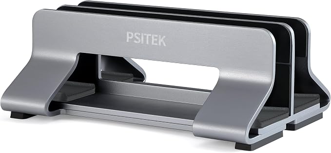 Aluminum Dual Vertical Laptop Stand Dock Holder, Supports 2 Devices, Adjustable - Image 6