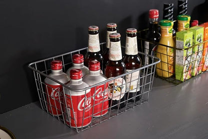 JUNCHU CHERRY Wire Kitchen Storage Basket 4 Packs, Perfect Pantry Organization - Image 4
