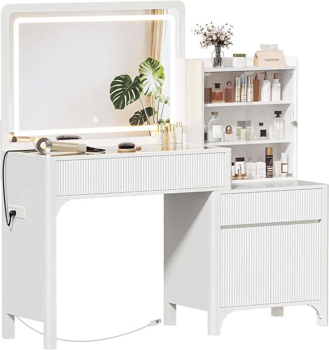 PRAISUN 55'' Large Makeup Vanity Desk by PRAISUN