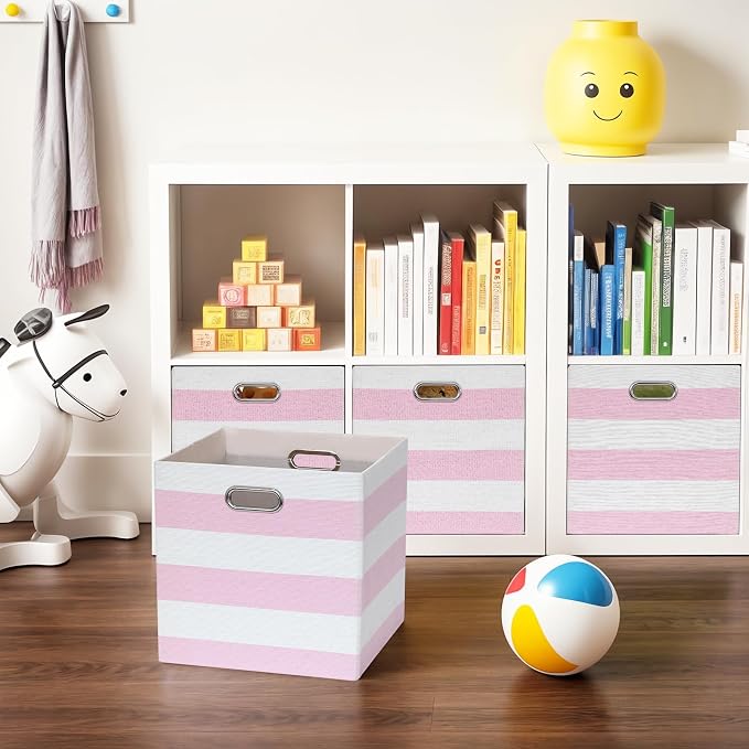 11x11 Cube Storage Bins, Collapsible Fabric Storage Cubes, Cubby Storage - Image 7