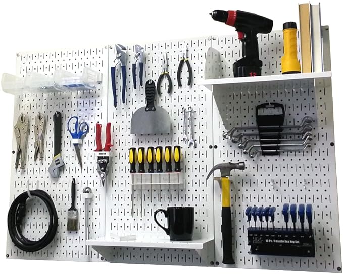 Wall Control Pegboard Organizer 4 ft. Metal Pegboard Standard Tool Storage Kit - Image 2
