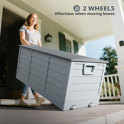 Foldable 75 Gallon Outdoor Storage Box, Plastic Storage Containers - Image 6