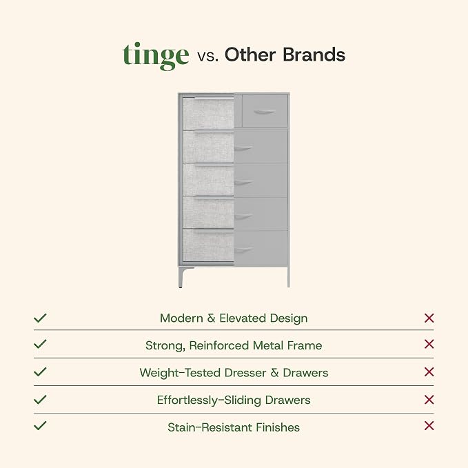 tinge Naima Premium Fabric Dresser - Image 9