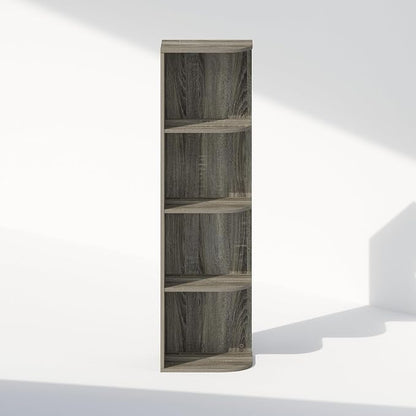 Furinno Reed Corner Shelf, 4-Tier Corner Bookshelf, Book Shelf, Corner Shelves - Image 7