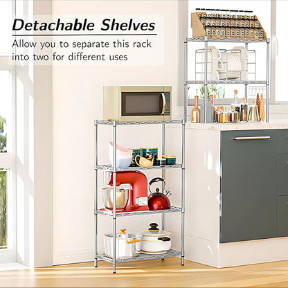 Homdox 6-Tier Storage Shelf Wire Shelving Unit Free Standing Rack Organization - Image 6