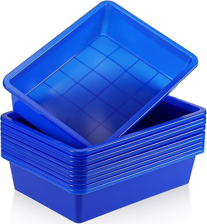 Hoteam 10 Pcs Flat Storage Organizer Tray Bin Paper Tray by Hoteam