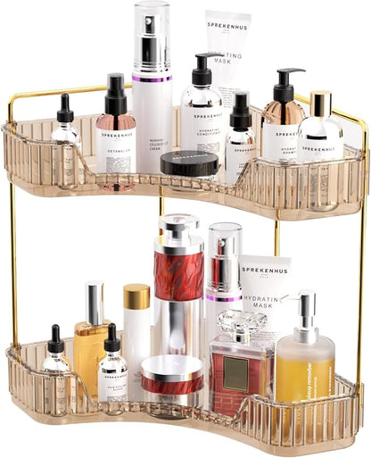 GTI 2 Tier Makeup Organizer, Large Capacity Bathroom Counter Organizer by GTI
