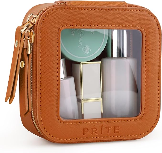 Prite Small Makeup Bag for Women Portable Clear Makeup Bag Cute Mini Waterproof by Prite