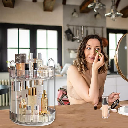 360 Rotating Makeup Organizer for Vanity, Bathroom Countertop Organizer - Image 6