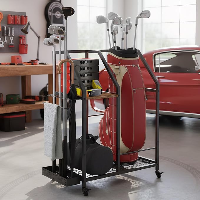 Golf Storage Organizer for Garage, Golf Bag Storage Rack - Image 6