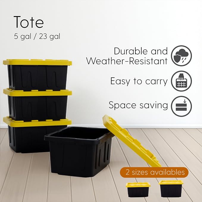 Plastic 5-Gallon Storage Tote - Image 3