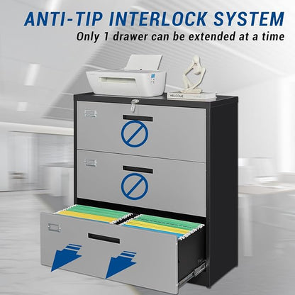 3 Drawer Lateral File Cabinet - Image 4