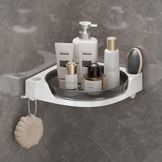 360 Rotating Makeup Organizer Spinning Bathroom Organizer 1 Pack Corner Storage by KOUHTIKA