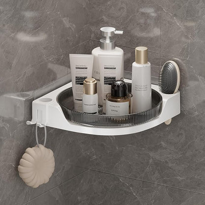 360 Rotating Makeup Organizer Spinning Bathroom Organizer 1 Pack Corner Storage by KOUHTIKA