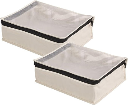 Household Essentials Canvas Sweater Storage Bags, Breathable Cotton, Under-Bed by HouseholdEssentials