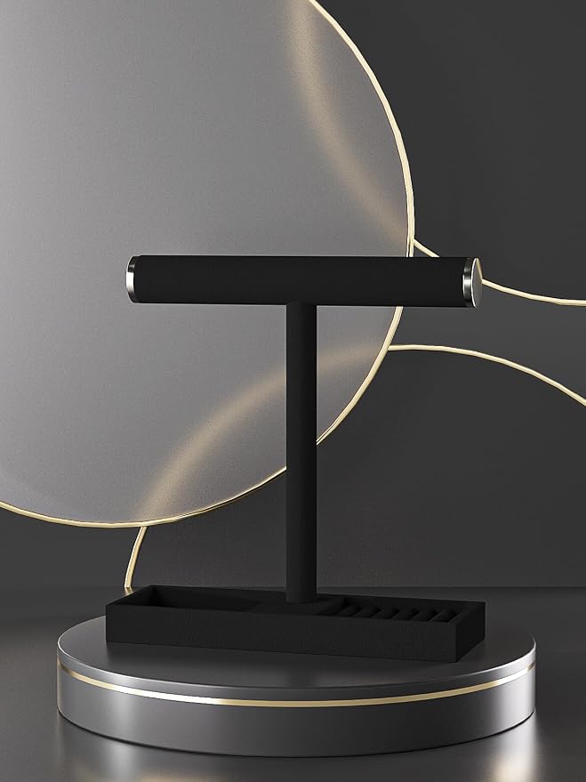 Bracelet and Necklace Holder, Velvet Jewelry Necklace Display Organizer Stand - Image 5
