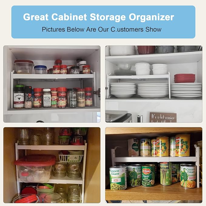 2 Pack Stackable Expandable Shelves - Image 5