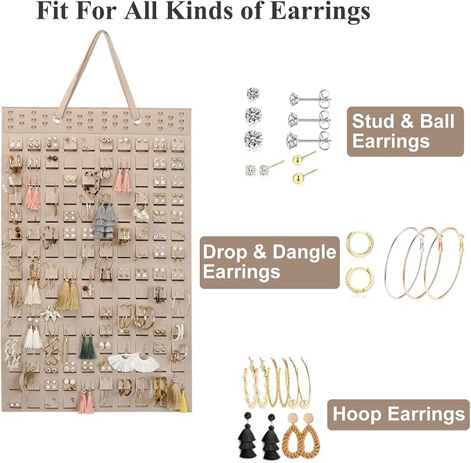 Resovo Hanging Earrings Organizer, Earring Holder & 20 Hooks, Holds Up To 300 - Image 3