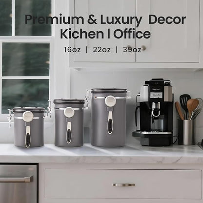Veken Coffee Canister, 39OZ Large Christmas Coffee Lovers Gift Basket Set - Image 8