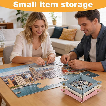24 Pcs Leather Valet Tray, 12 Colors Portable Catchall Organizer, Jewelry Key - Image 4