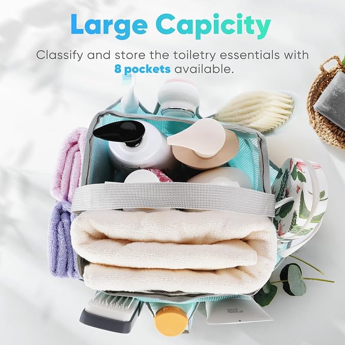 EUDELE 2 Pack Mesh Shower Caddy Portable - Image 2