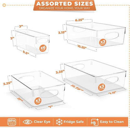 Sorbus Clear Plastic Storage Bins - Image 3