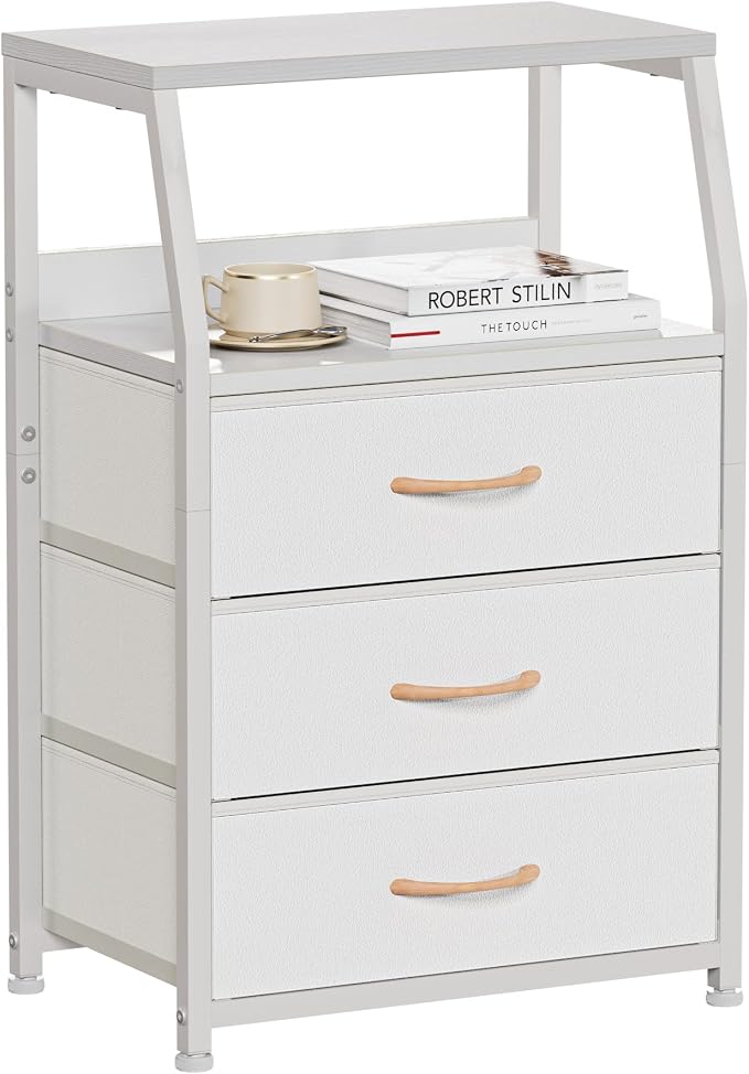 Furnulem White Night Stand by Furnulem