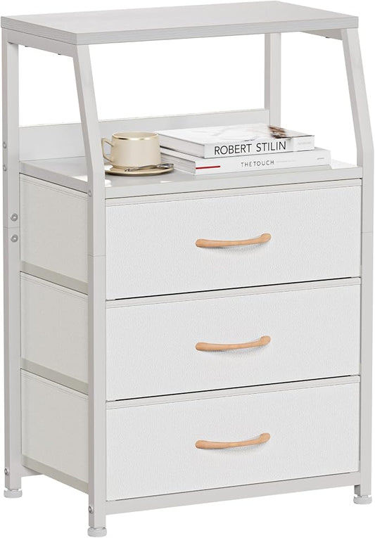 Furnulem White Night Stand by Furnulem
