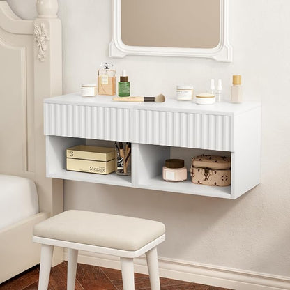 Floating Nightstand Set of 2, Modern Wall Mounted Bedside Tables - Image 3