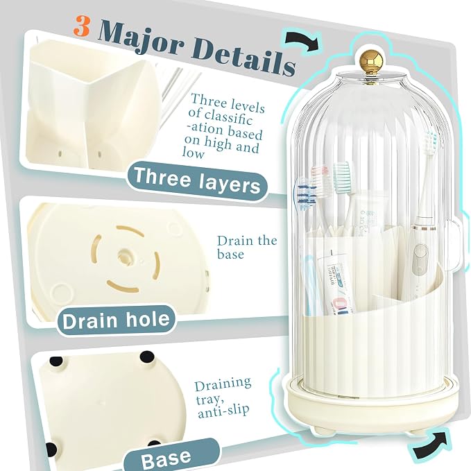 Multifunctional Rotating Toothbrush Holders - Image 3